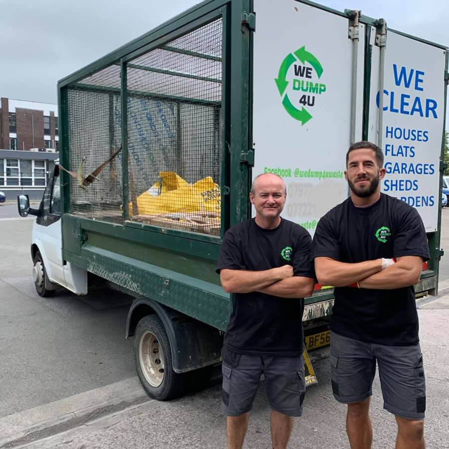 waste being removed in van