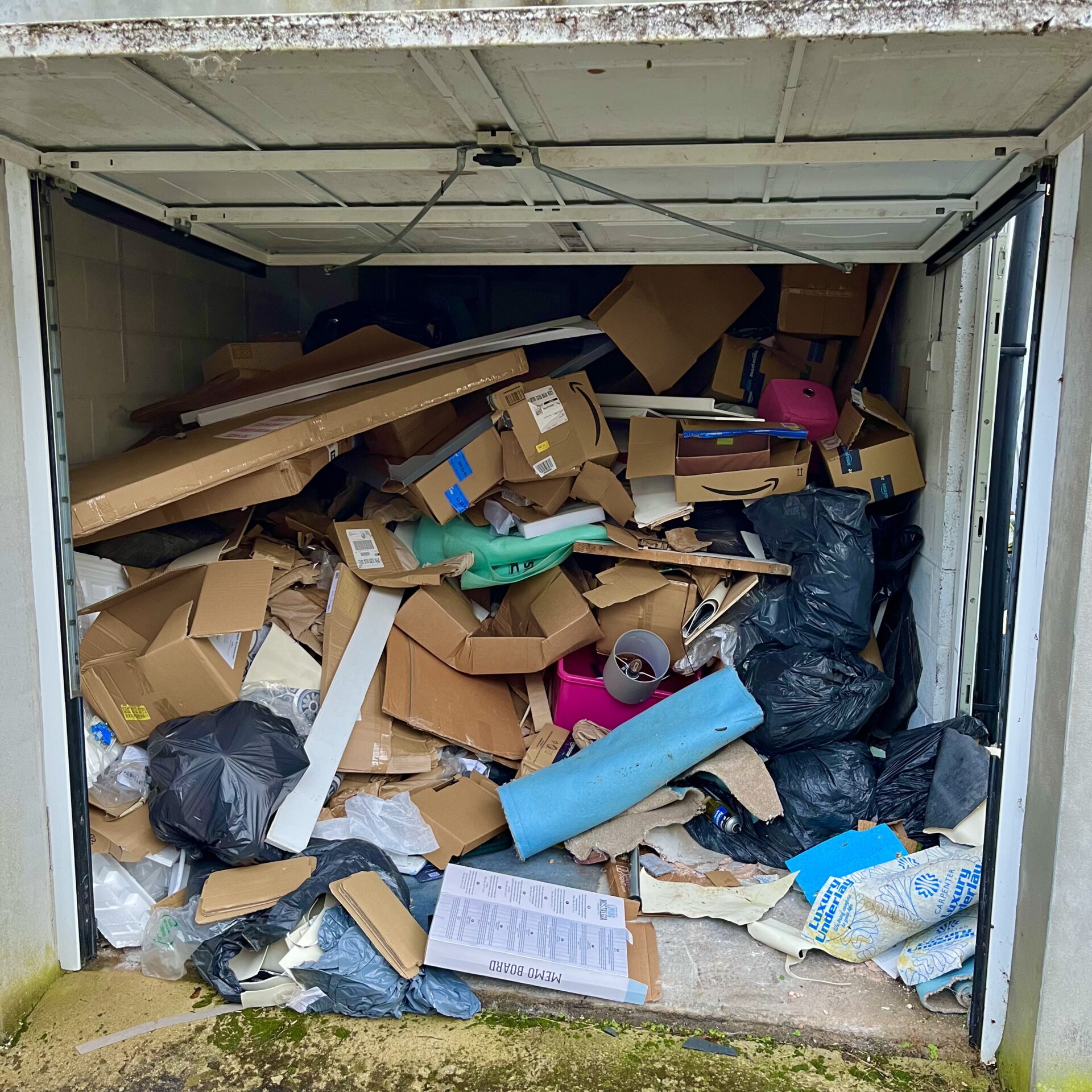 Wedump4u client garage full of rubbish