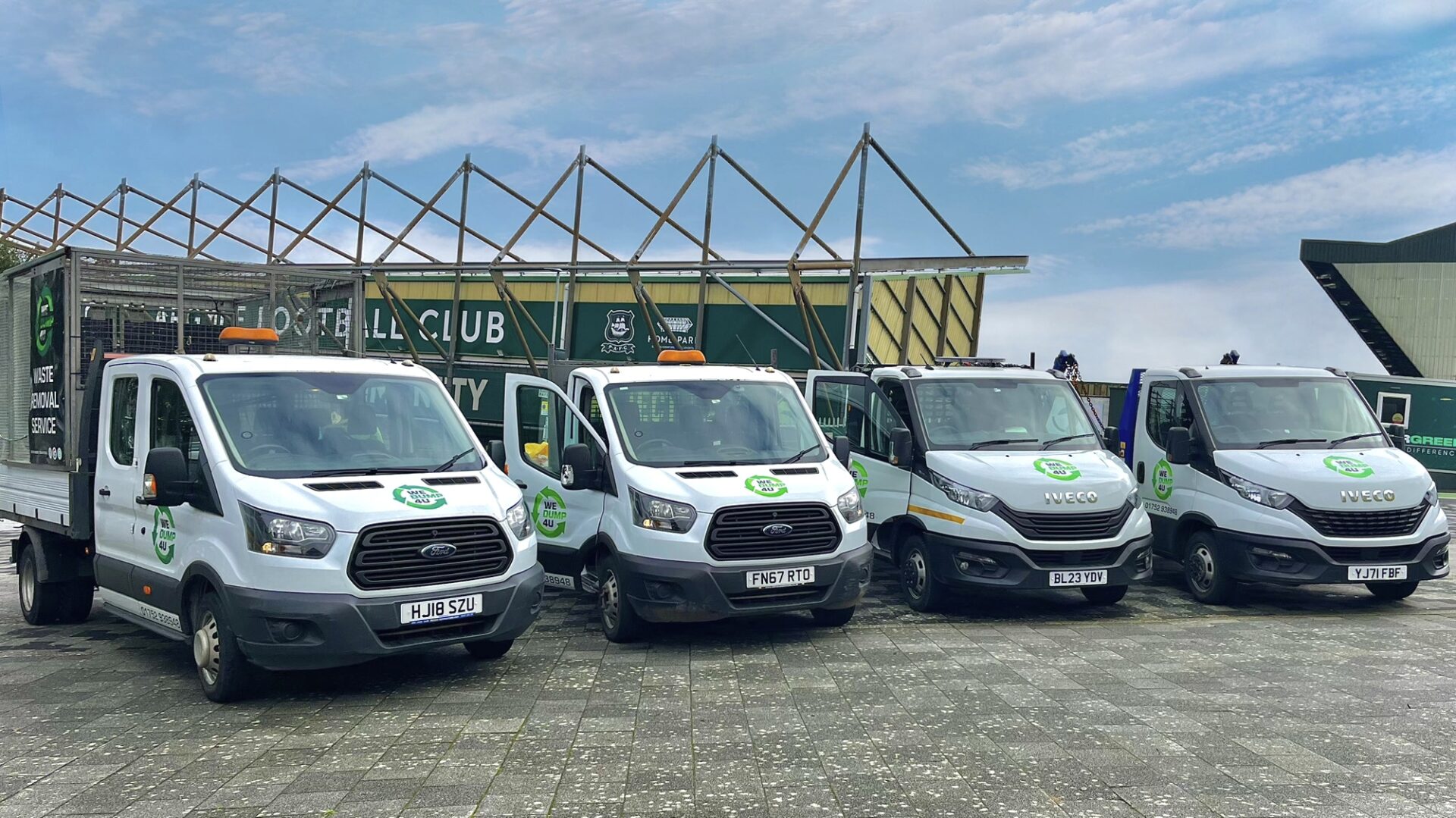 Wedump4u van fleet at Argyle football stadium